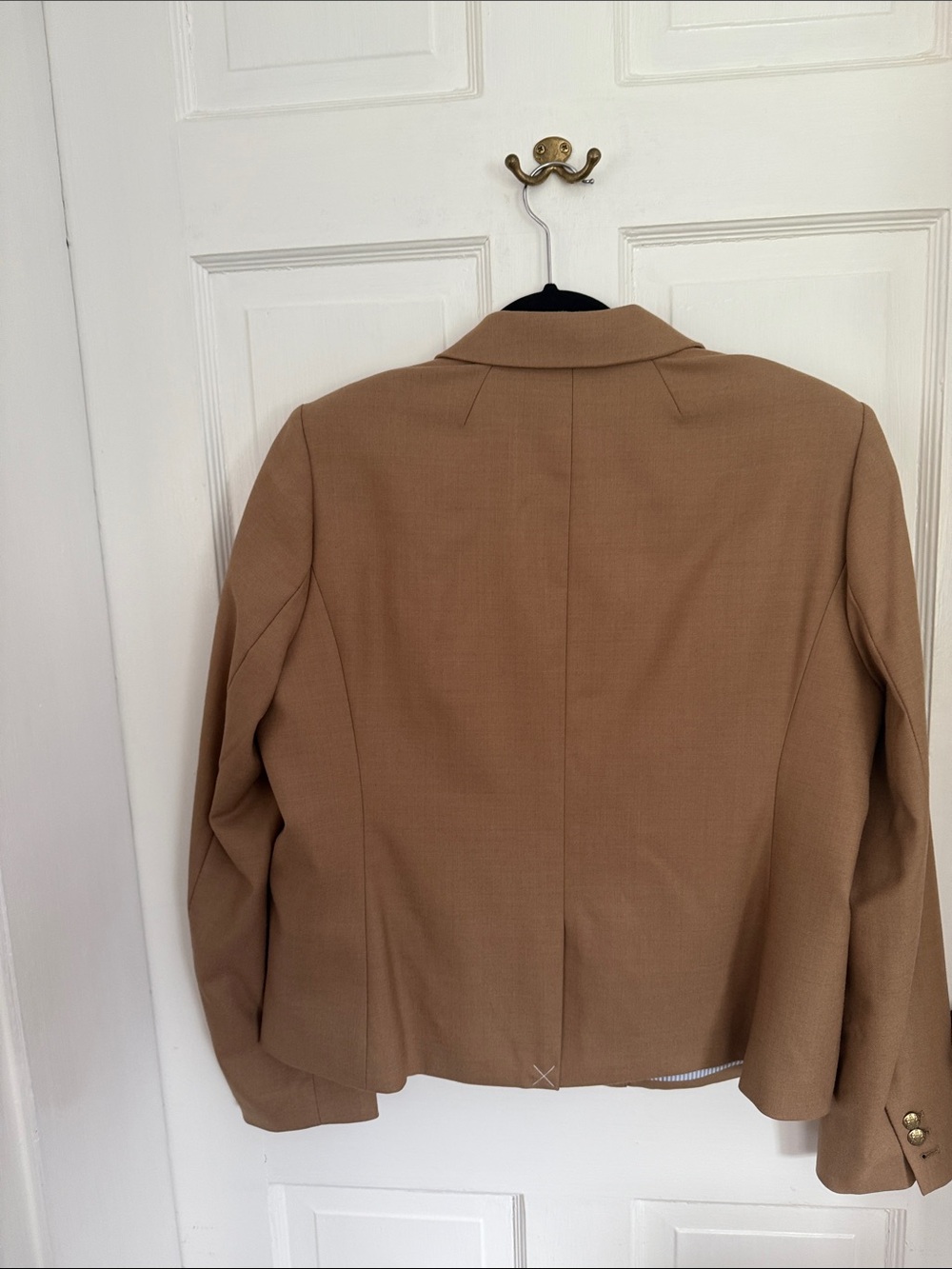 J. Crew Camel Tan Tailored Blazer size 16. Classic. Elegant. - Picture 3 of 5